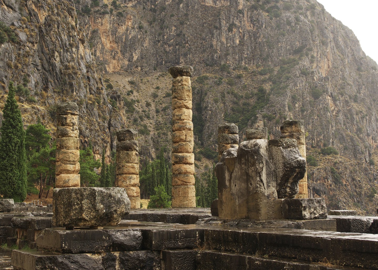 The Temple of Apollo at Delphi, Greece